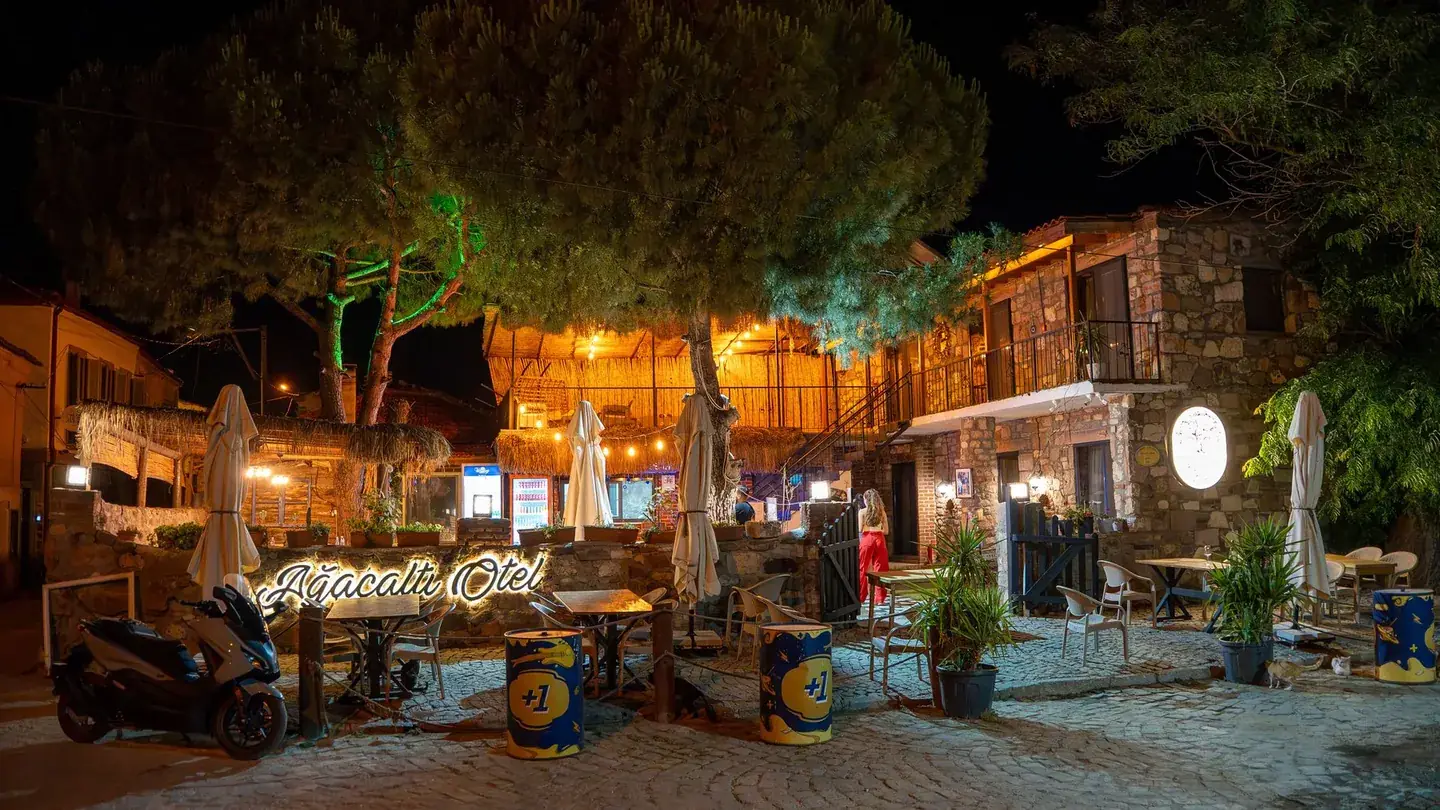 Ağaçaltı gece görünümü